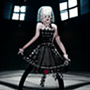AI generated: A Gothic punk girl standing on a stage 