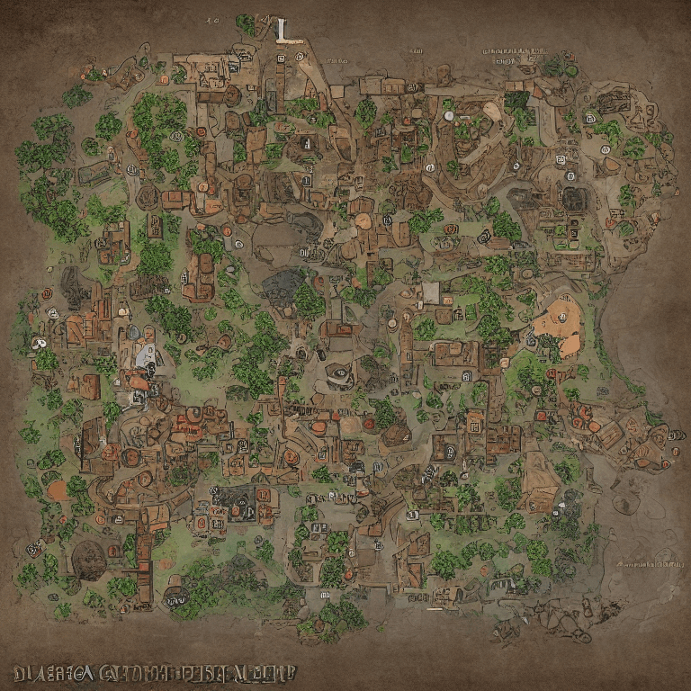 AI generated: RPG Dungeon map