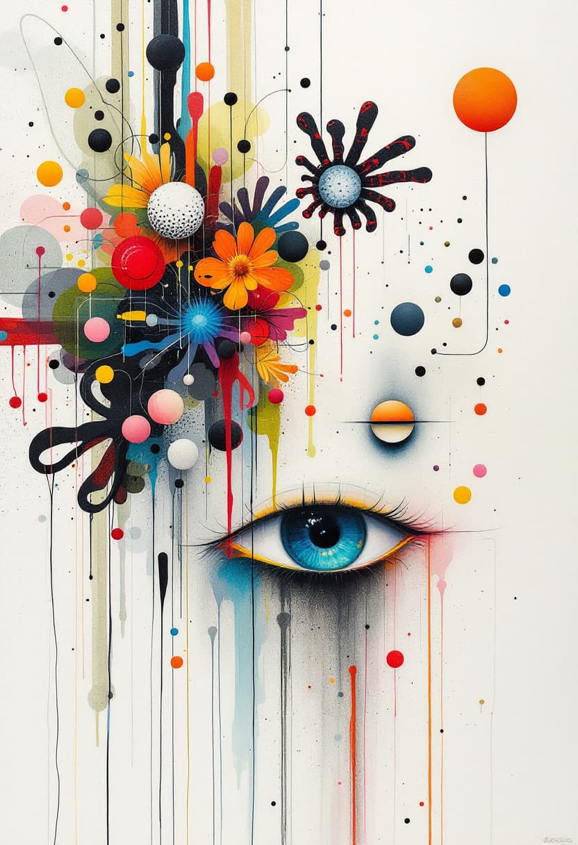 AI generated: 
modern painting, only colourfull lines, background white, surreal, by paul wunderlich, yves tanguy