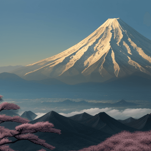 AI generated: Draw mountains japanese style  --aspect 9:16