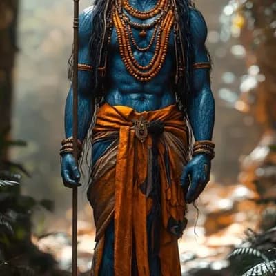 AI generated video: Subtle walking forward, gentle smile on his face, looking at beauty of the nature 