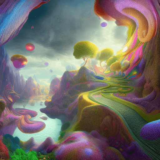 AI generated: In an awe-inspiring imagining come true, a breathtaking scene unfolds, blending elements of surreali...