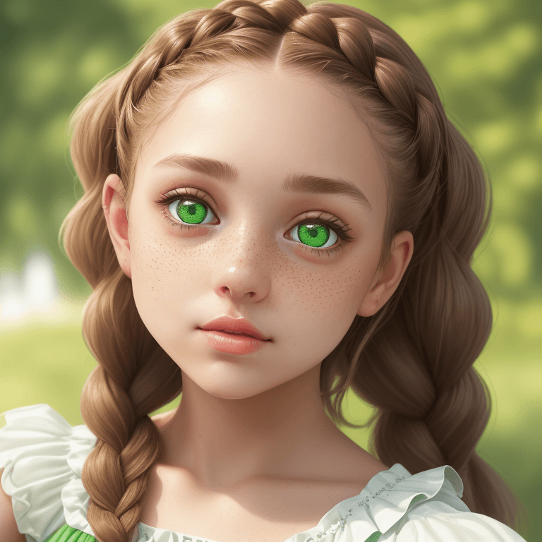 AI generated: A cute girl with light brown braided hair, talking a selfie (close up) ((waist up)), wearing a summe...