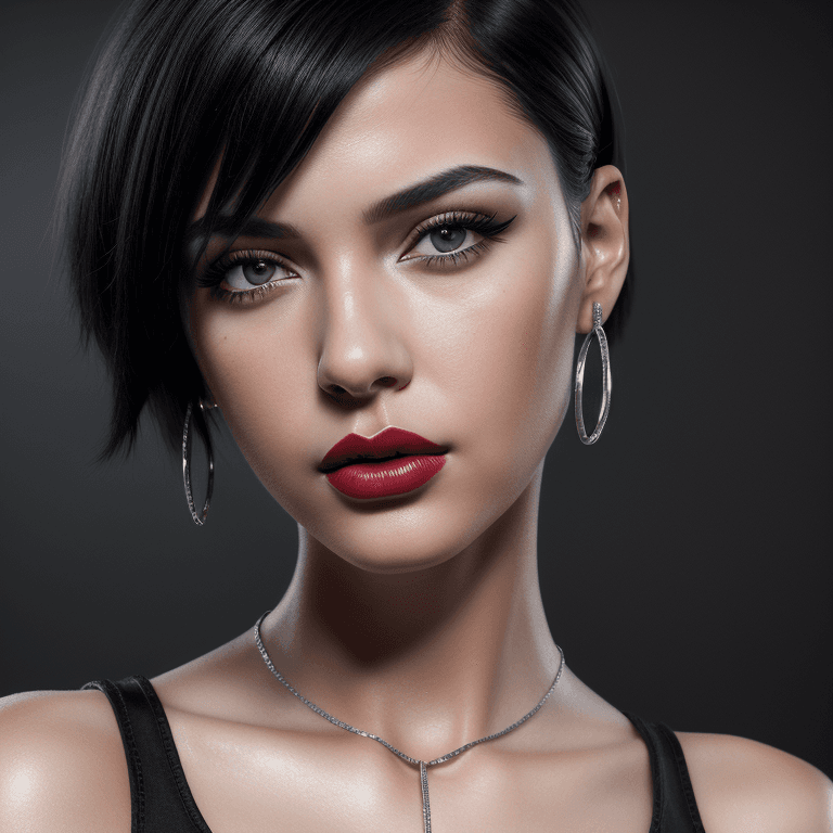 AI generated: hyper realistic headshot photo of a beautiful  american young girl, very beautiful, slim, skinny, th...
