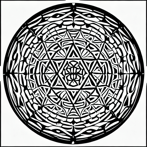 AI generated: mandala, perfect symmetry, sacred geometry