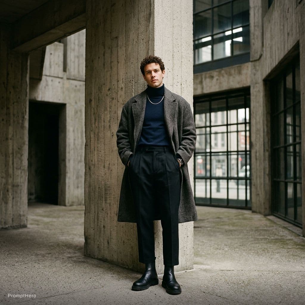 AI generated: fashion editorial photograph, man, shot on a Canon EOS 5D Mark IV --chaos 75 --ar 1:2 --profile rsy6...