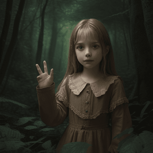AI generated: 8 years old girl, in the forest, near animals, magic, cinematic, cartoon, high detail, 8k
