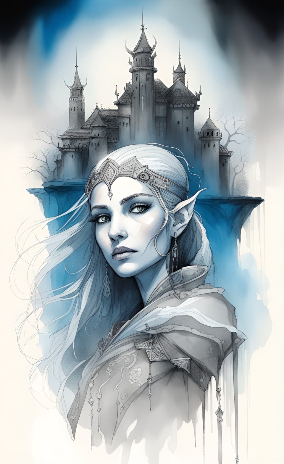 AI generated: A stunningly detailed (((portrait poster))) in the (((fairy tale fantasy style))) featuring a beauti...