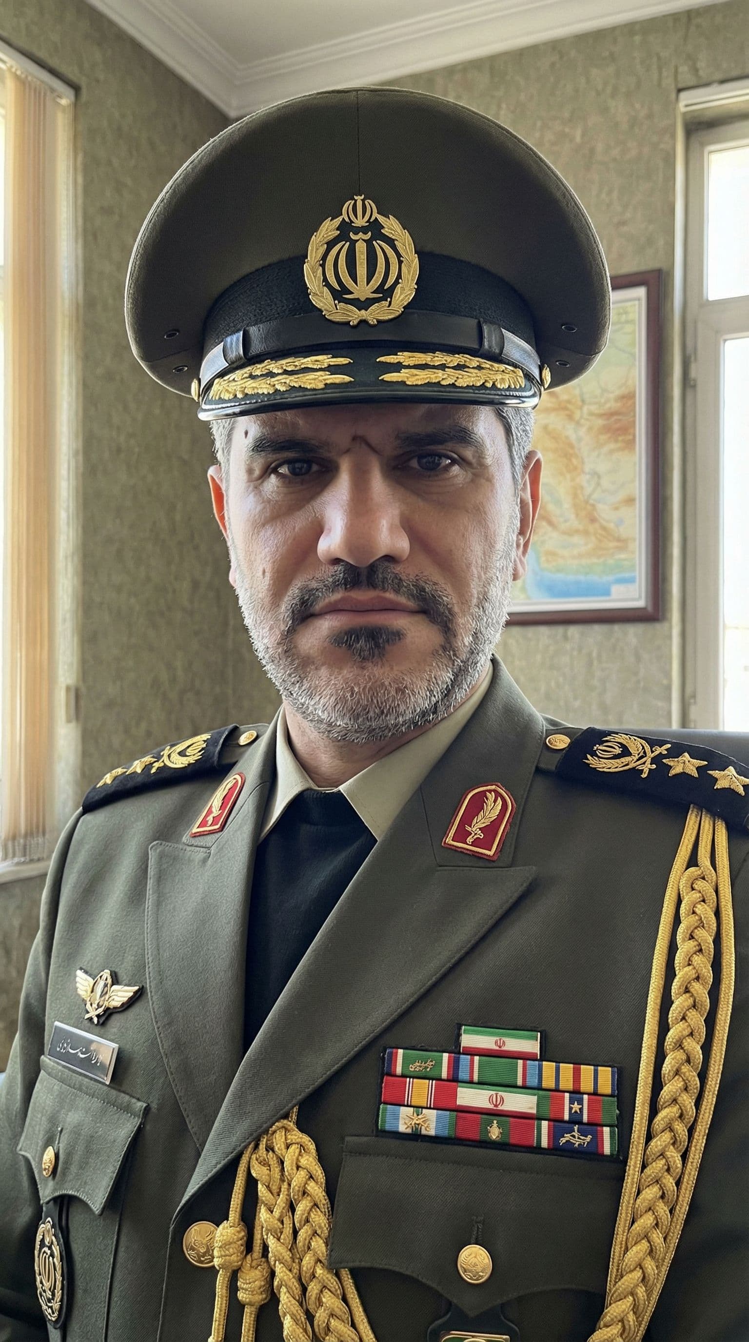 AI generated: در لباس نظامی 