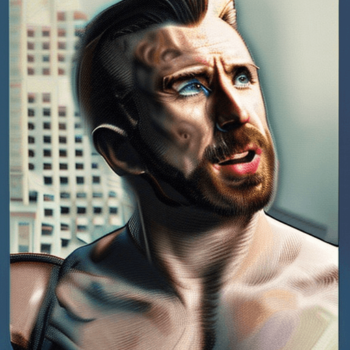 AI generated: Hyper realistic Chris Evans.