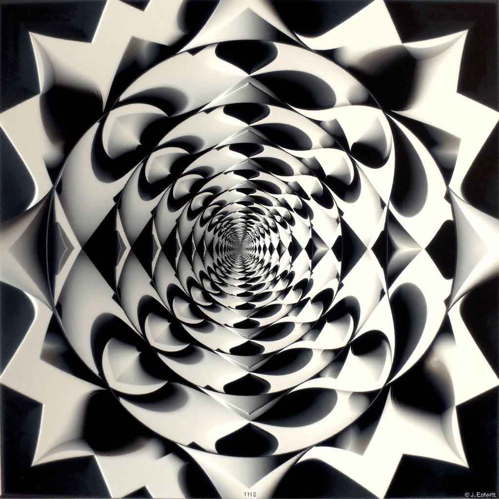 AI generated: Stets: Das Konzept "stets" visualisiert als unendliches, sich wiederholendes geometrisches Muster, w...