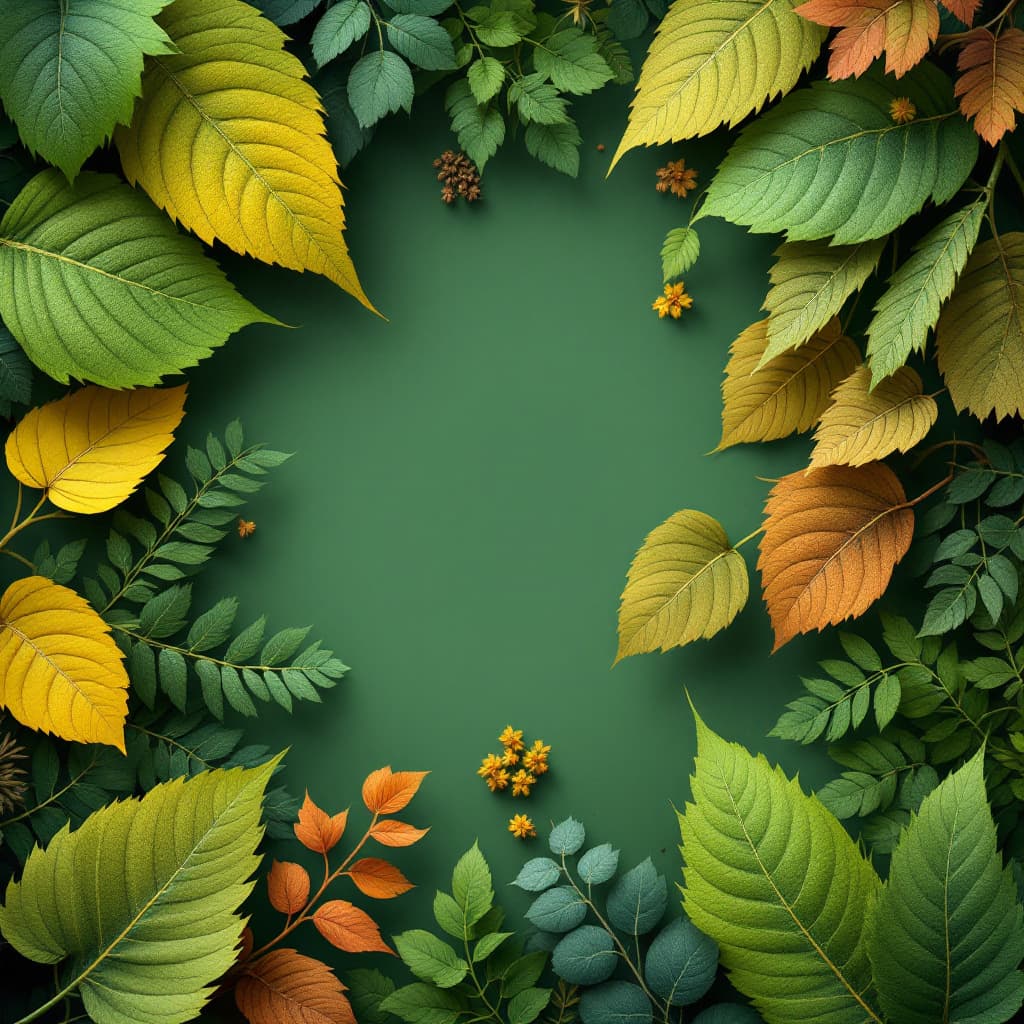 AI generated: a leafy nature style user interface