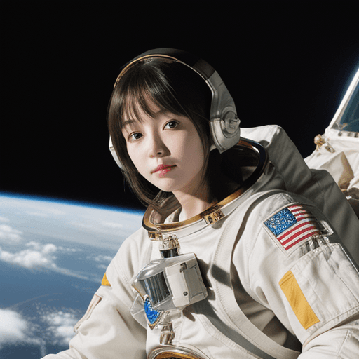 AI generated: astronaut girl