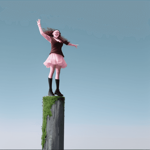AI generated: I look at the height with enthusiasm