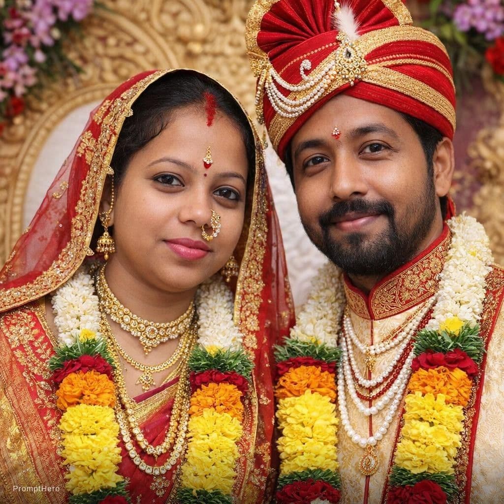 AI generated: Wedding marathi same face all