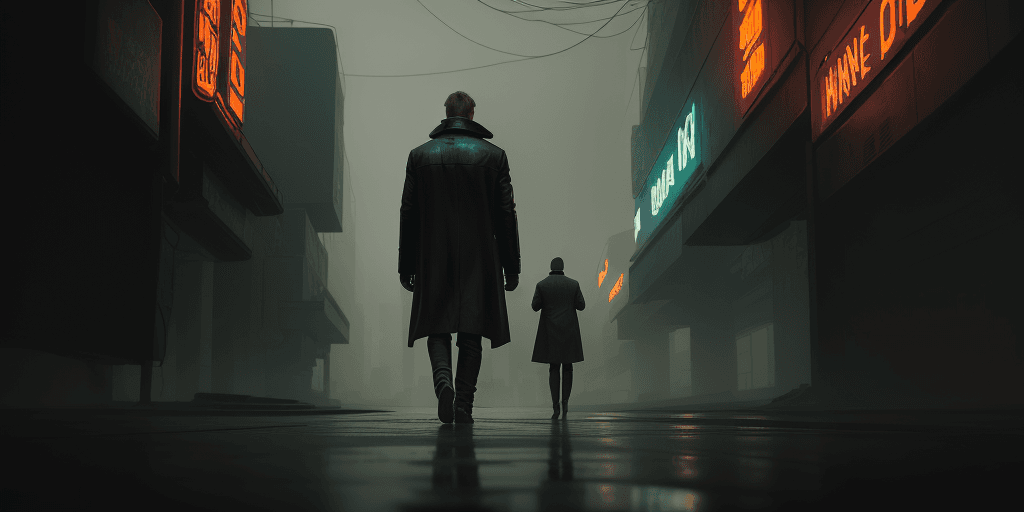 AI generated: Create a captivating cover image depicting a lone figure walking away, portraying a sense of mystery...