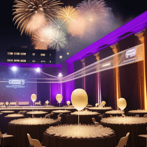 AI generated: New Year's corporate event for a marketing agenc