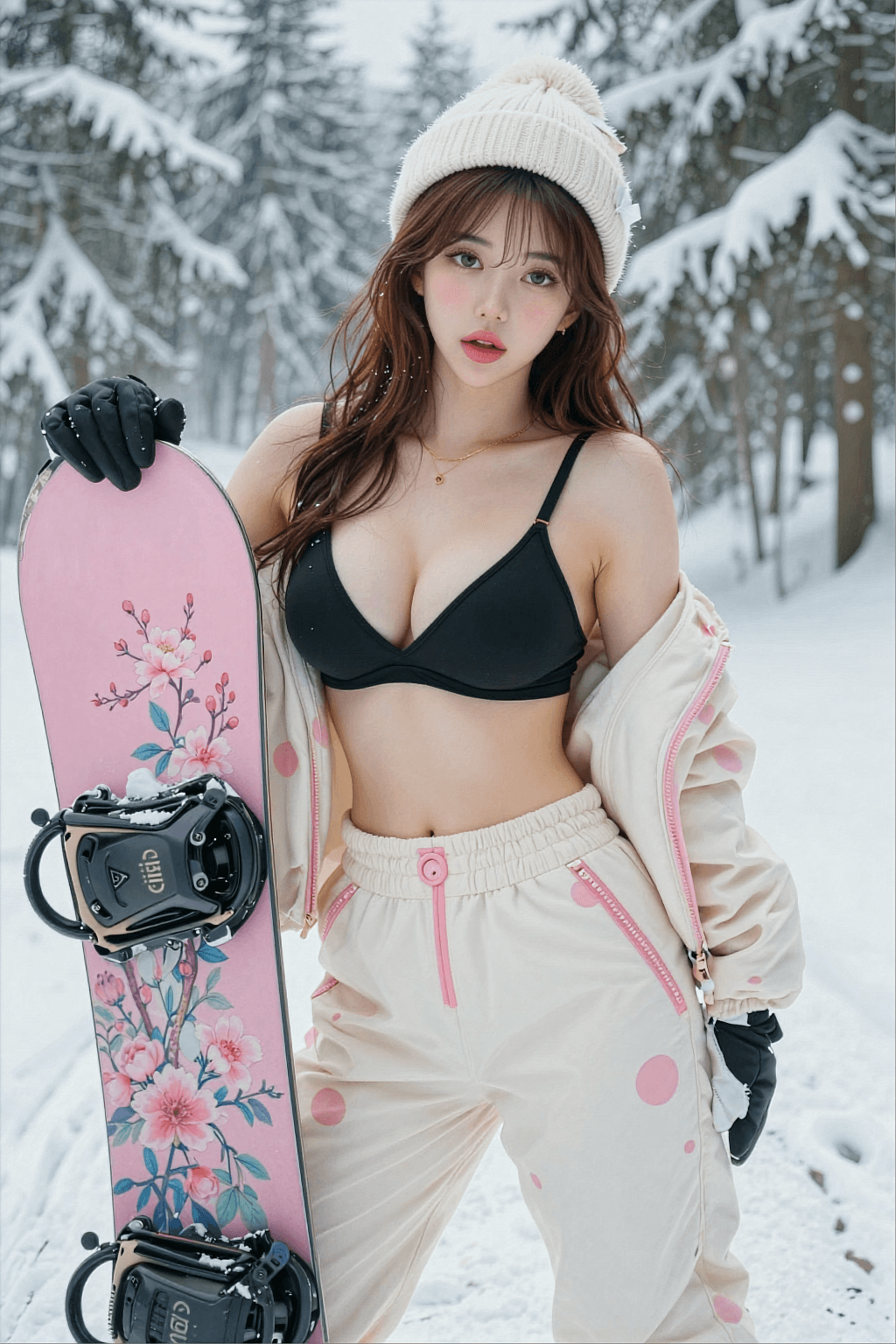 AI generated: A highly detailed, photorealistic, cinematic slight low-angle medium-full shot of a beautiful young ...
