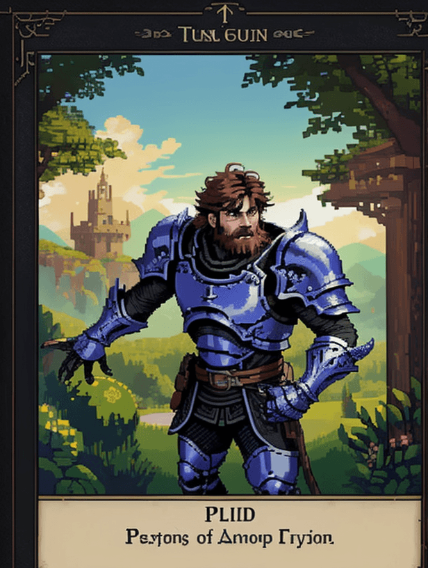 AI generated: Dungeons and Dragons paladin, detailed armor and weapons, dynamic action scene, in the style of fant...