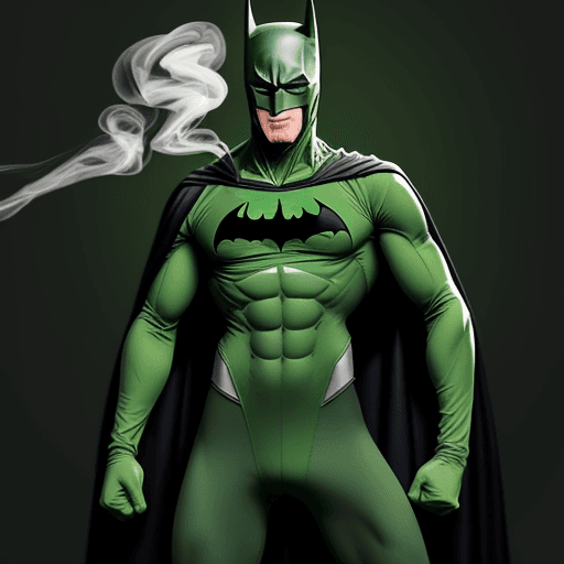 AI generated: we are seeing a lanky tall guy, in light green superhero tights suit, with green gloves and boots an...