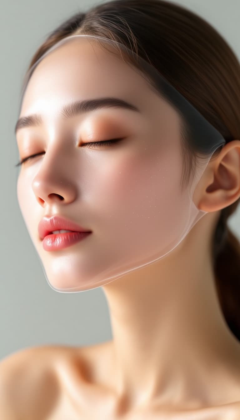 AI generated: Photorealistic advertisement image of a makeup-free, natural, and relaxed female model wearing an in...