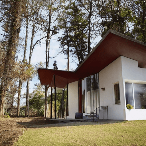 AI generated: house with person in the front