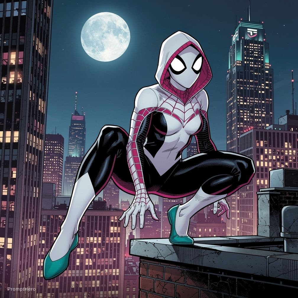 AI generated: spider qwen nude legs spread