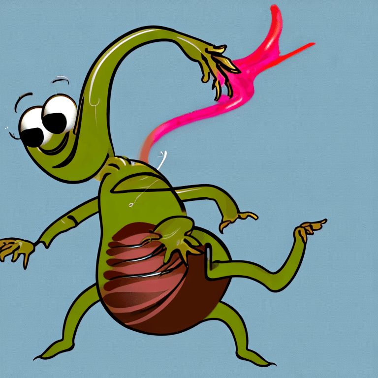 AI generated: concept art of a vector illustration png with a dancing maggot 