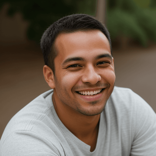 AI generated: A portrait of smiling man from usa