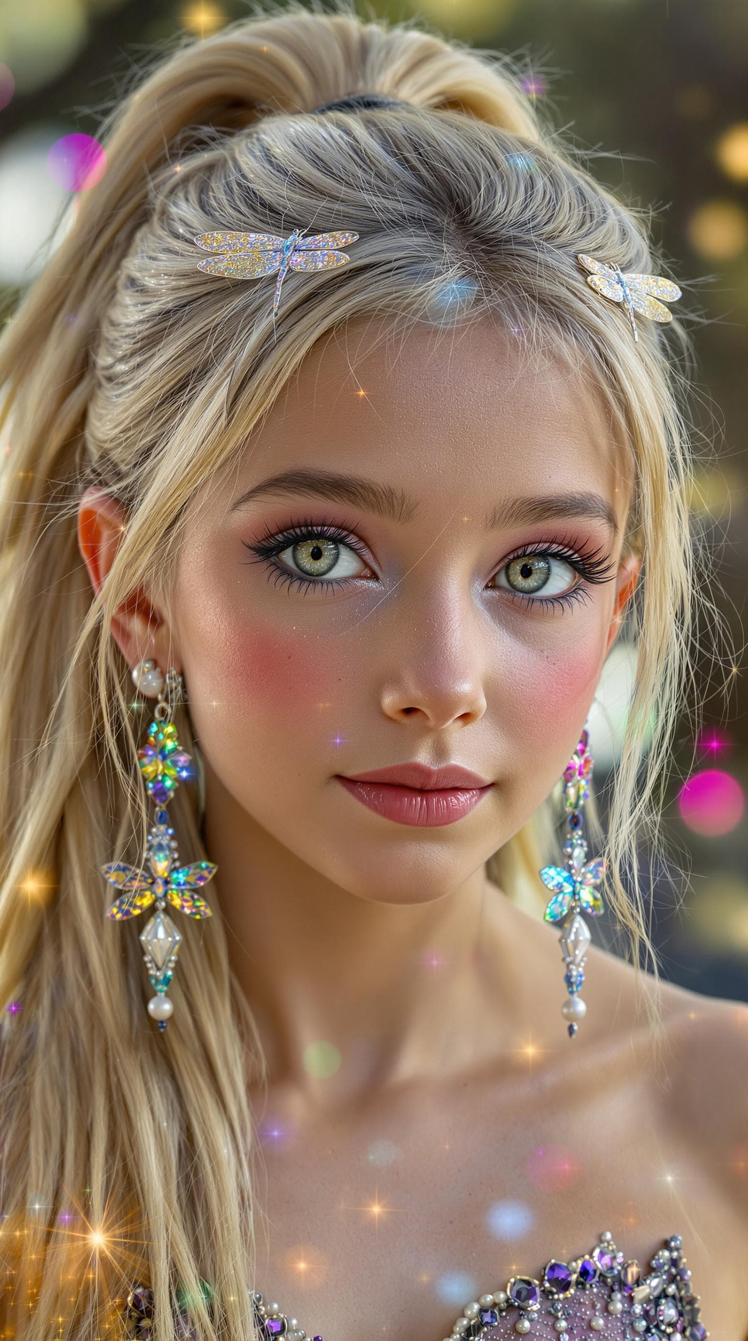 AI generated: a professional photo of a exceptionally beautiful girl Fairy (age 9) (full Body),(futuristic),(maste...