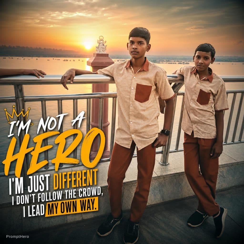 AI generated: Hero boy this is the captions look like kare 