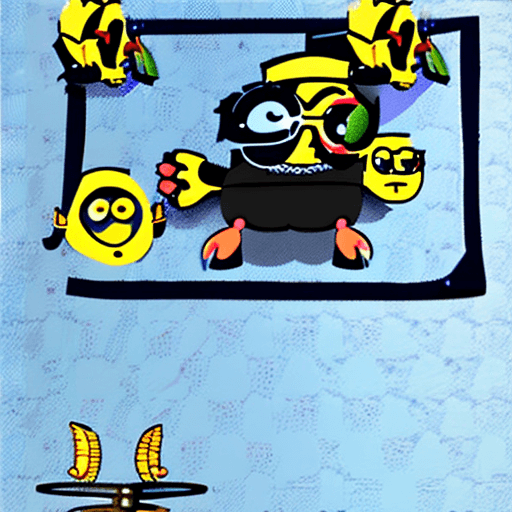 AI generated: king crab  slaying Minions