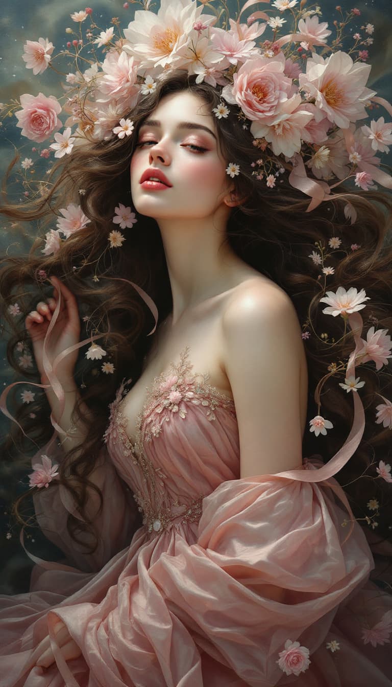 AI generated: In this mesmerizing hyperrealist painterly oil painting, the artist skillfully merges styles evocati...