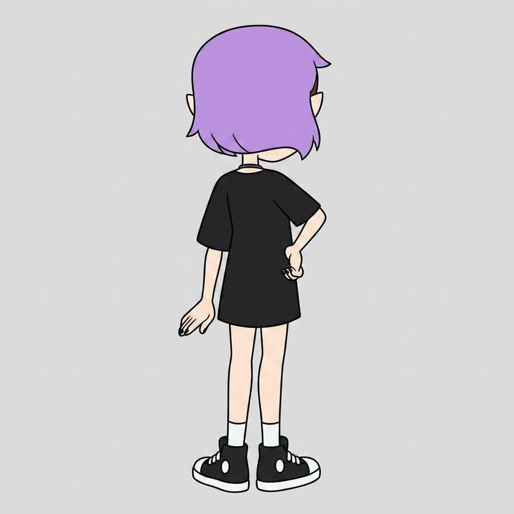 AI generated: Match the same pose from the 2nd image from behind