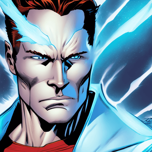 AI generated: marvel comics iceman
