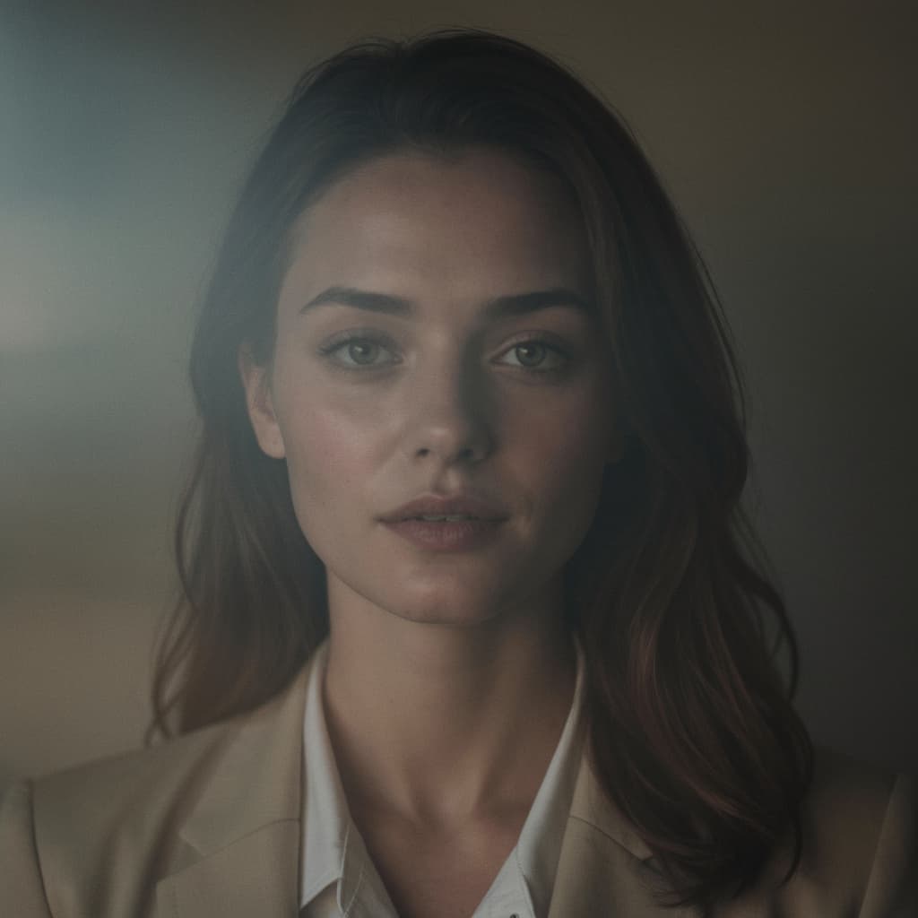 AI generated: light brown woman, atmospheric lighting --chaos 75 --ar 1:2 --profile fkuo5yb --stylize 750 --v 7