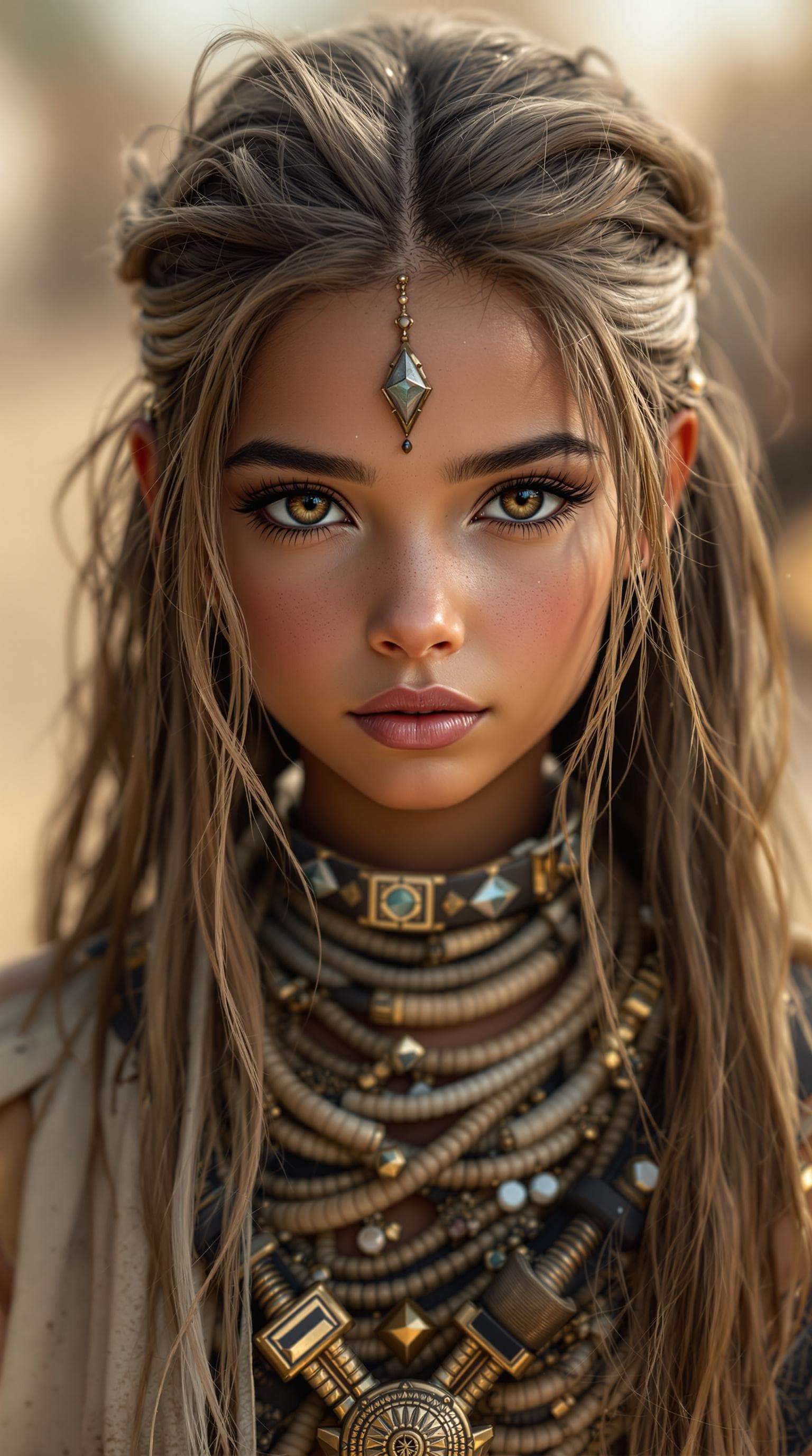 AI generated: a professional photo of a exceptionally of the most beautiful girl in the world, (age 7), Safiya (fu...