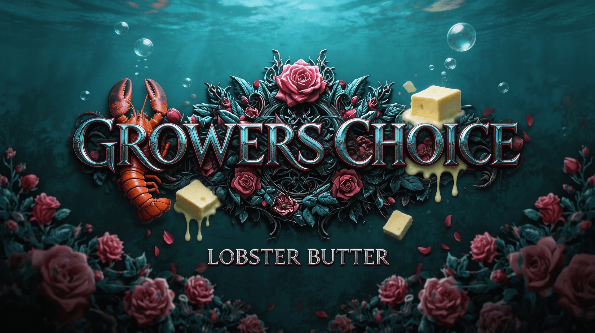 AI generated: Creat a Image in the same direction like the uploaded Picture, but use a Text with "Growers Choice "...