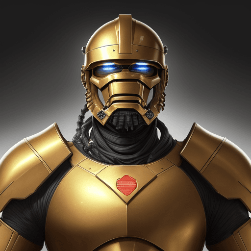 AI generated: A photo of  supreme commander, still human but with slight Neanderthal-like features, 40 years old, ...
