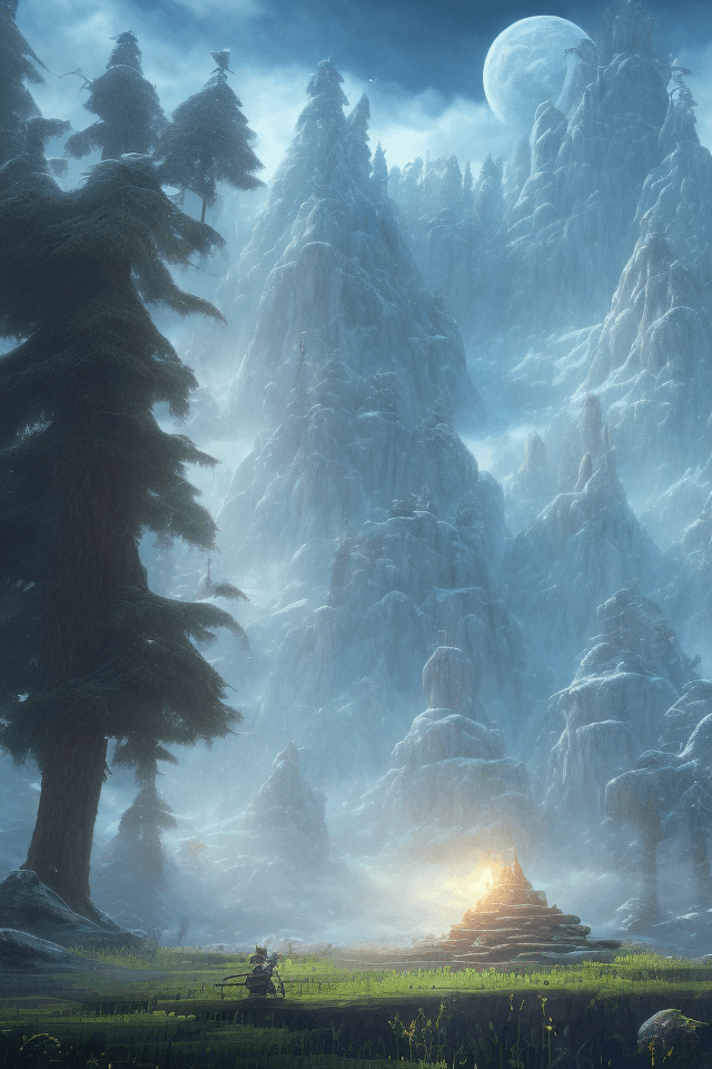 AI generated: mdjrny-v4 style The Legend of Zelda landscape atmospheric, hyper realistic, 8k, epic composition, ci...