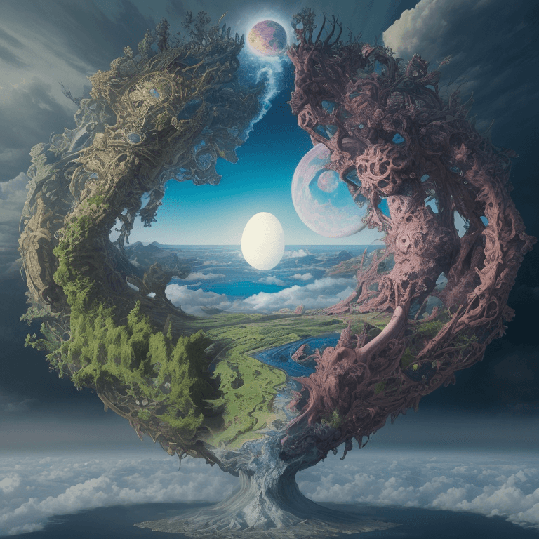 AI generated: Surreal vision of the act of creation of everything, ultra detailed masterpiece 