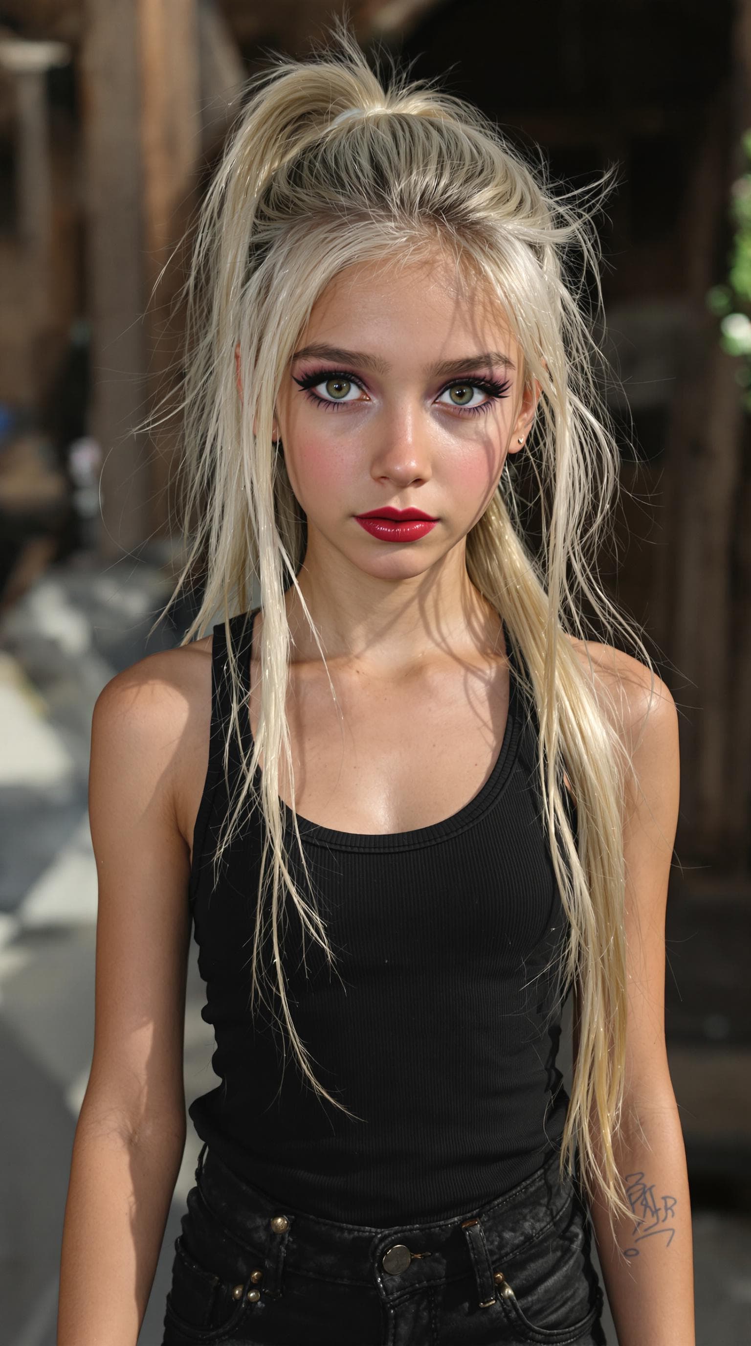 AI generated: a professional photo of a exceptionally beautiful girl in the world (age 11), (eleven year old), hig...