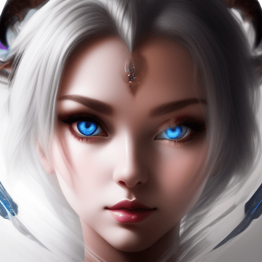 AI generated: Goddess close-up portrait icon combine discord  and Reflection beauty eyes sexy
