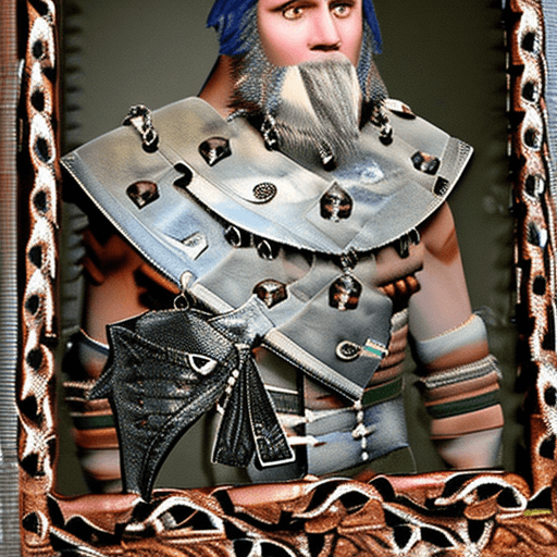 AI generated: (((Gothic Barbarian with a sad expression))), (((Wrinkles on the forehead))), (((Detailed wrinkles))...