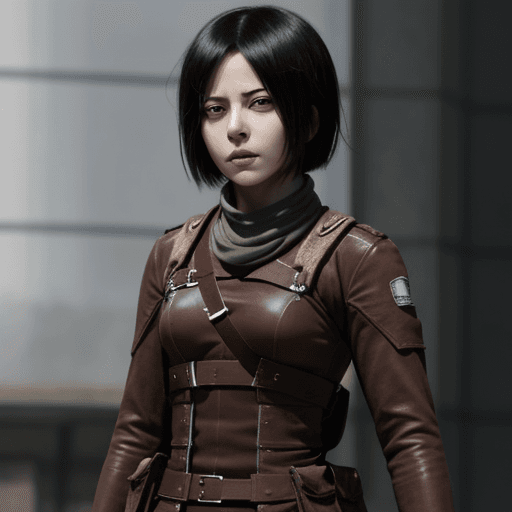 AI generated: Mikasa Ackerman 