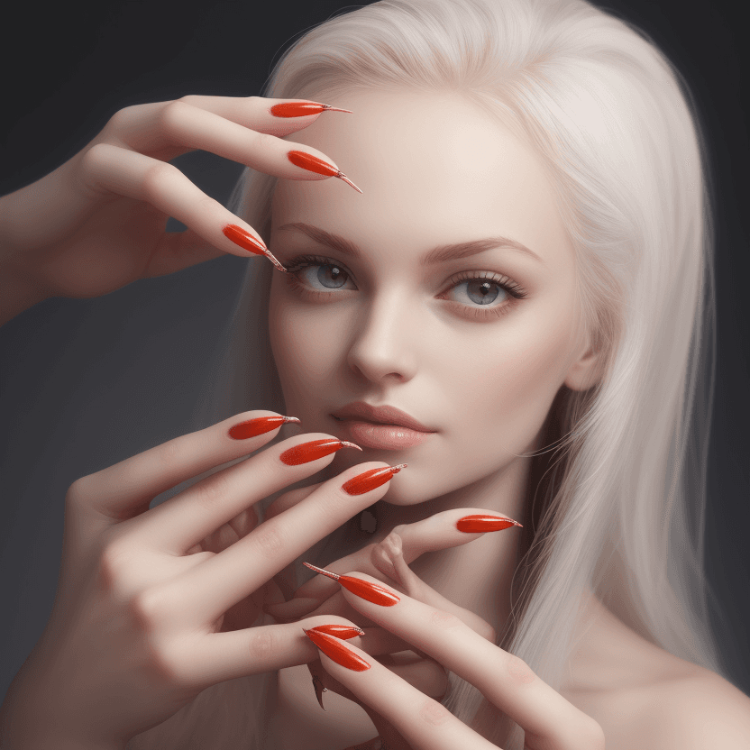 AI generated: woman's hands with long nails