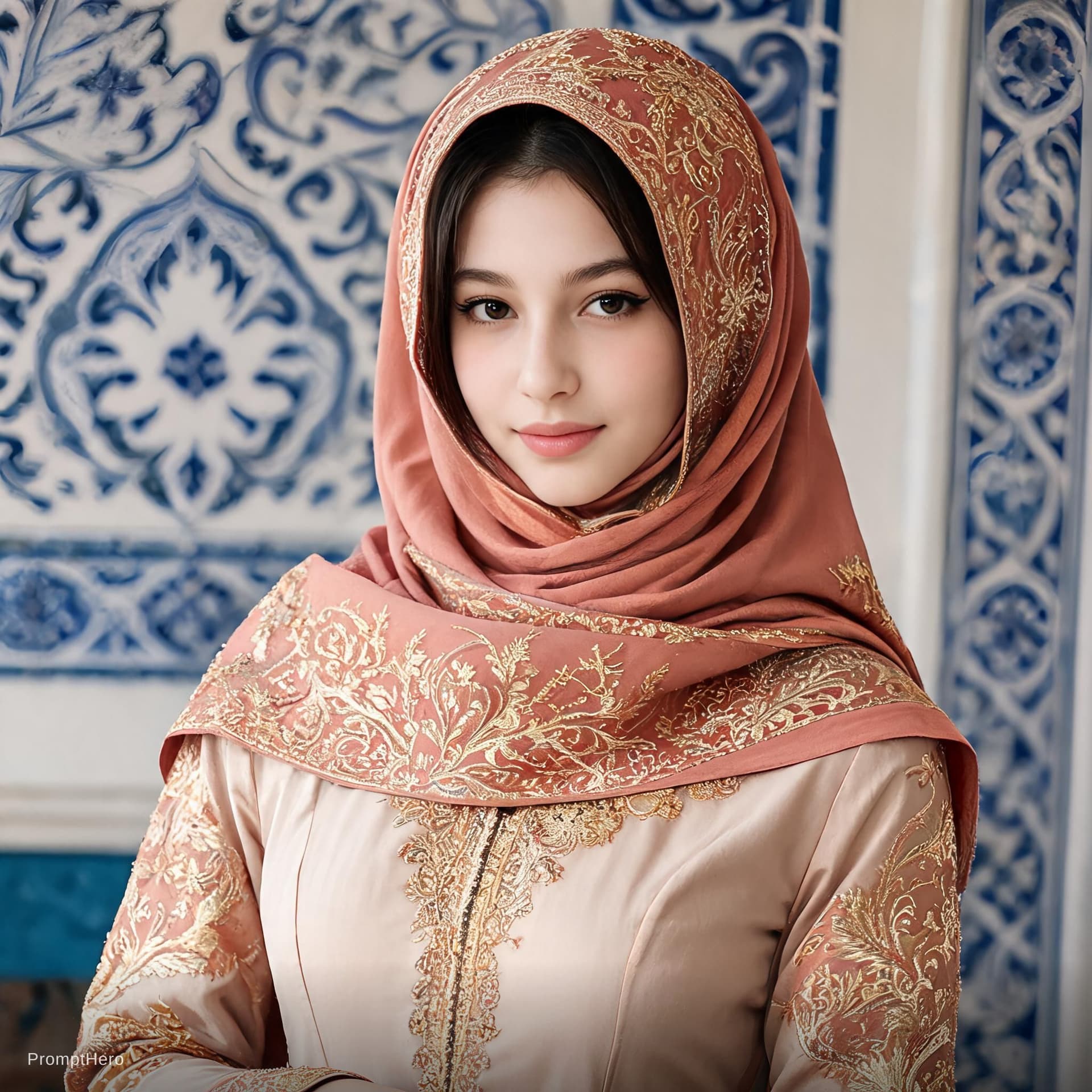 AI generated: 18years old hijab persian girl with big boobs