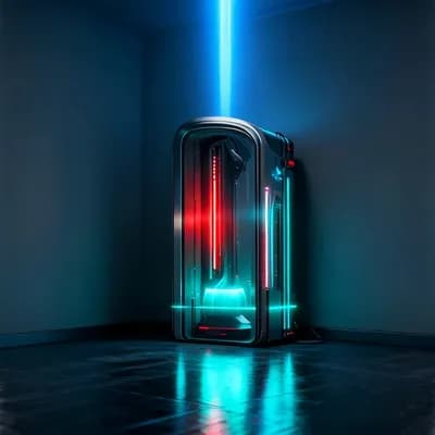 AI generated video: Subtle Motion Only.
Motion Prompt — Clip (Device Activation)

Futuristic laboratory interior with a ...