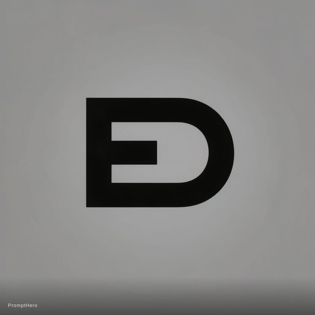 AI generated: logo minimalist for letter ED