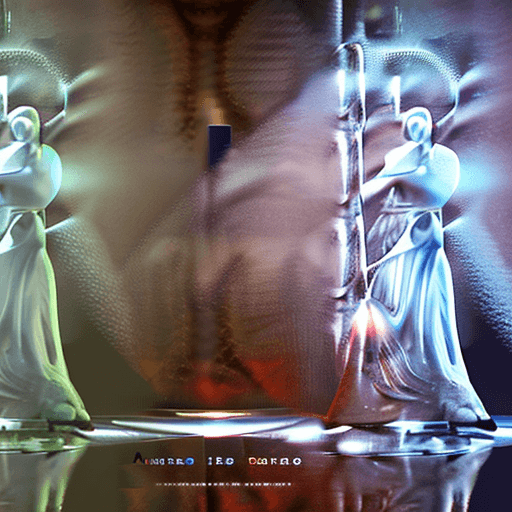 AI generated: (crystal statues:1. 2), (transparent crystal:1. 2), Highly detailed crystal statues of a female Wiza...